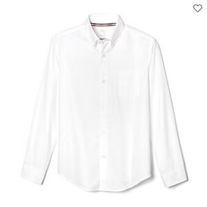 French toast long sleeve classic dress shirt in white various size